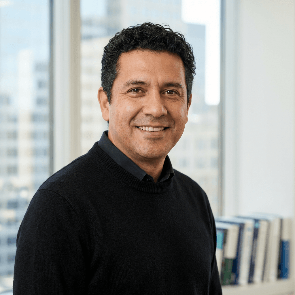 Retrato de Adam Errry, fundador de Borderless Money